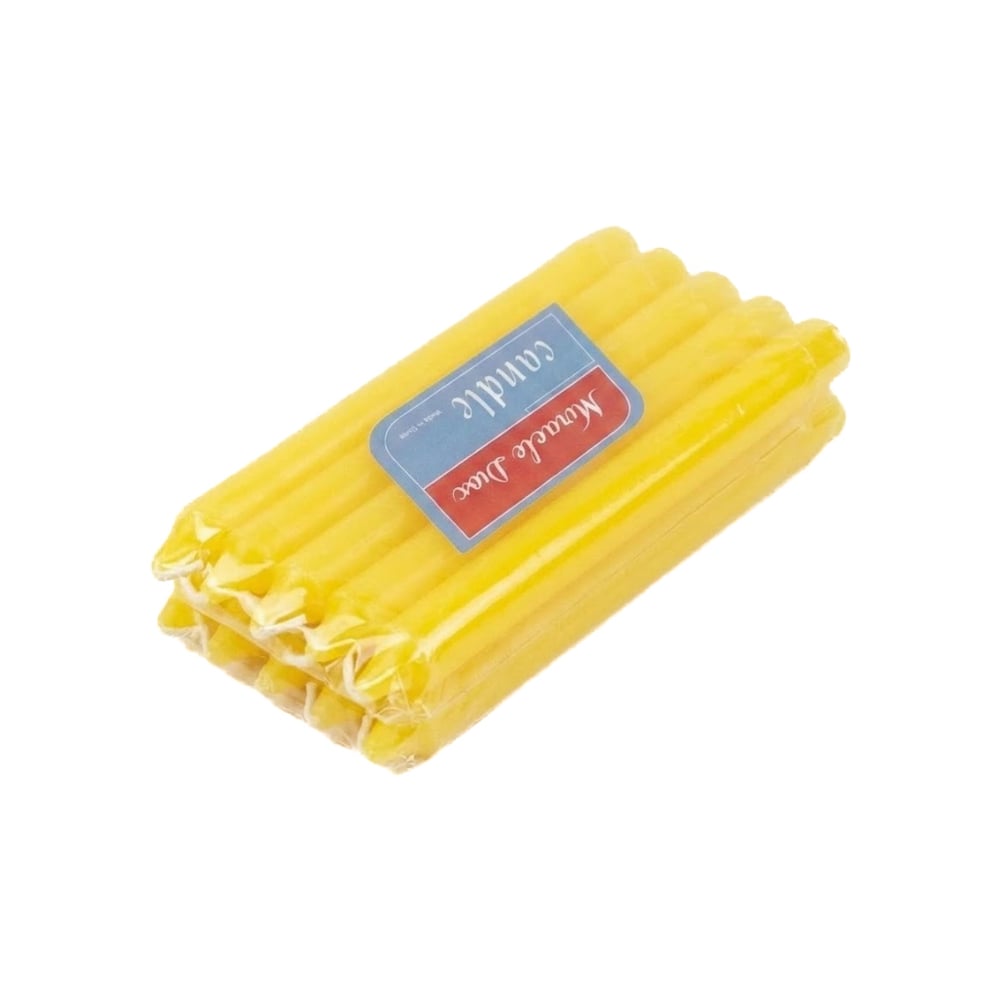 Velas color amarillo Miracle Diox (10 U) - Imagen 1