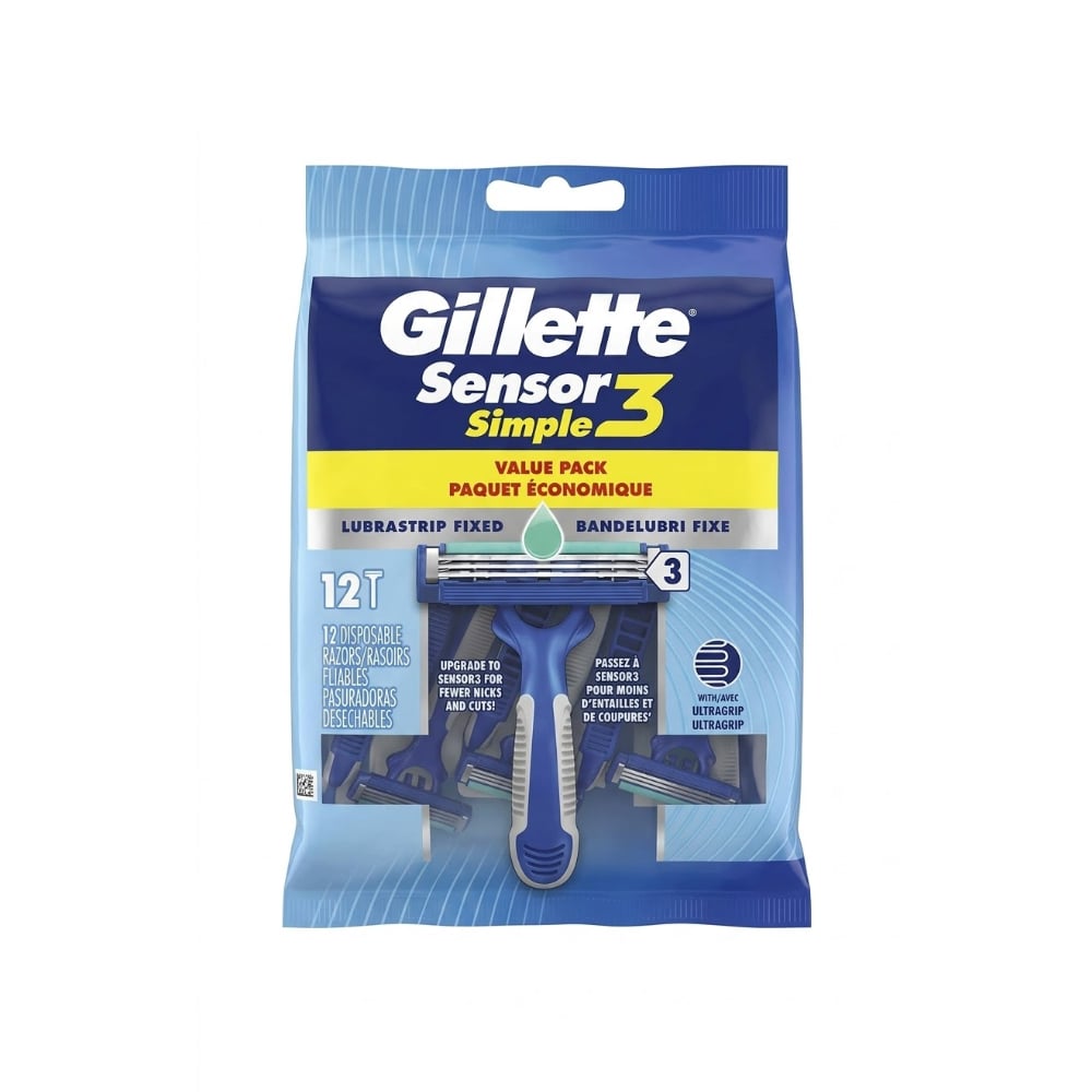 Máquina de afeitar desechable Gillette Sensor 3 Simple (12 U) - Imagen 1