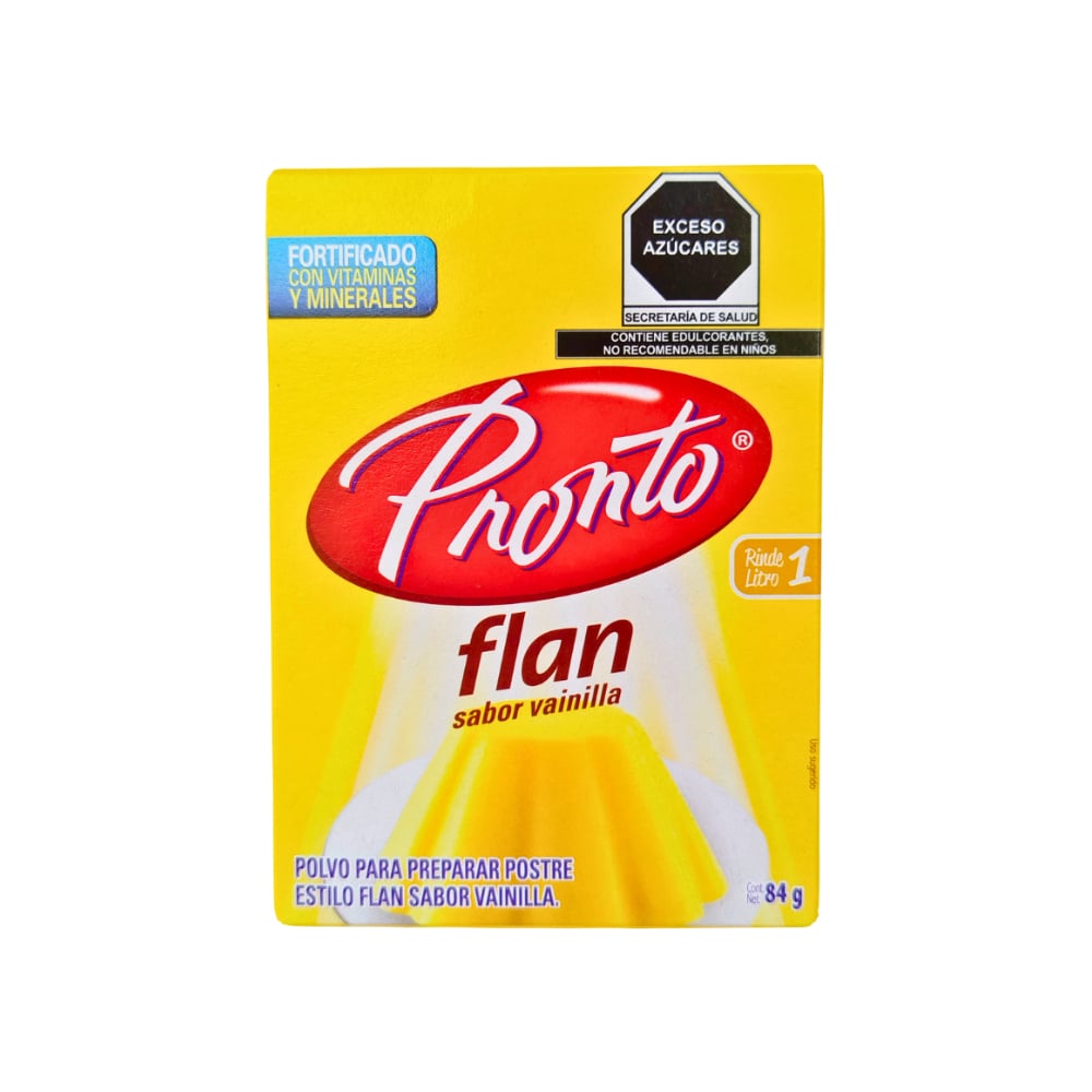 Polvo para preparar postre estilo flan sabor vainilla Pronto (84 g / 2.96 oz) - Imagen 1