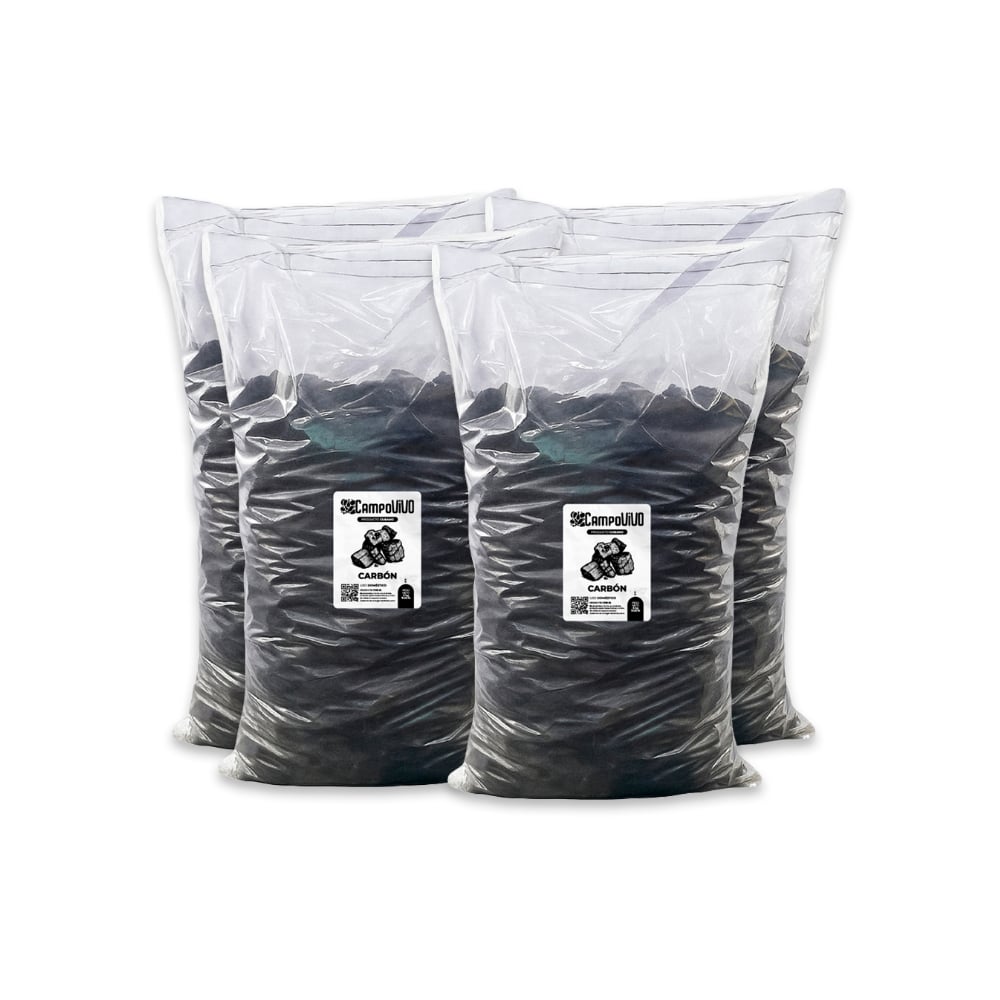 Carbón vegetal Campo Vivo (4 x 5 kg / 11.02 lb) - Imagen 1