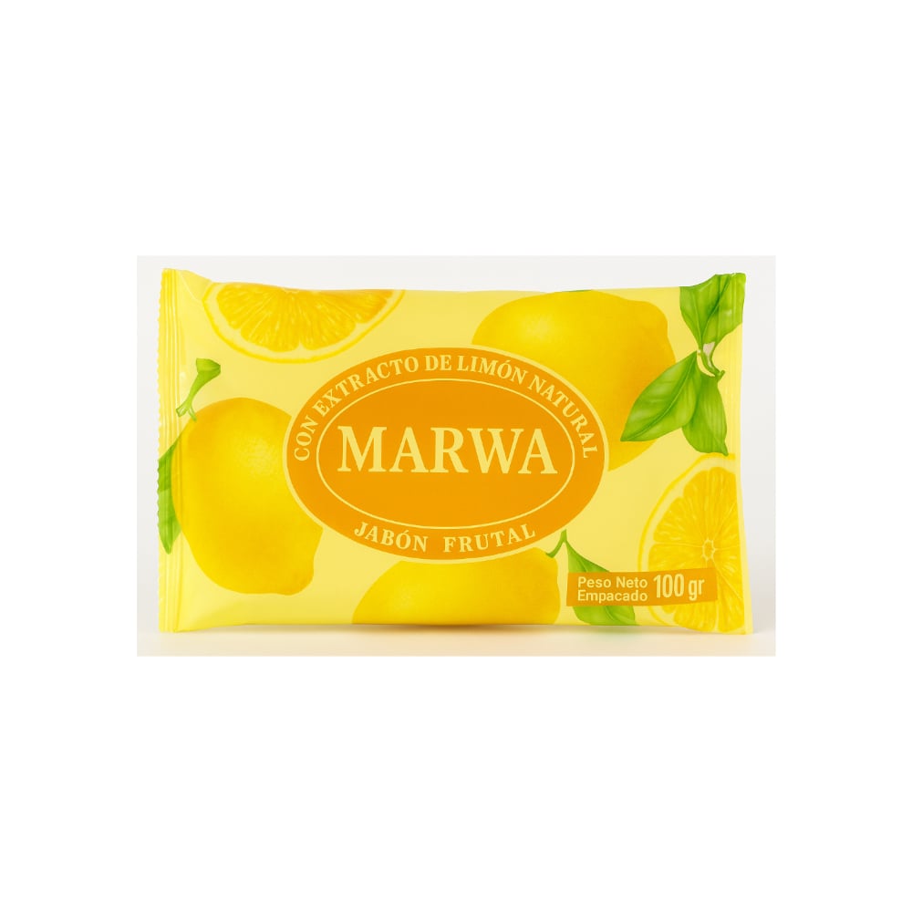 Jabón frutal con extracto de limón natural Marwa (100 g / 3.52 oz) - Imagen 1