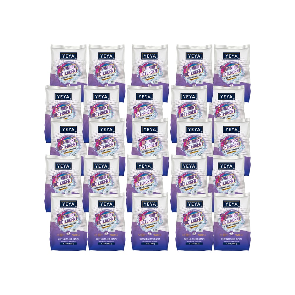 Detergente en polvo con aroma a lavanda YEYA (25 x 500 g / 1.1 lb) - Imagen 1