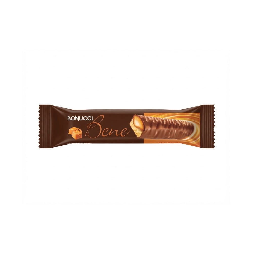 Barrita de galleta y caramelo cubierta de chocolate Bonucci Bene (40 g / 1.41 oz) - Imagen 1