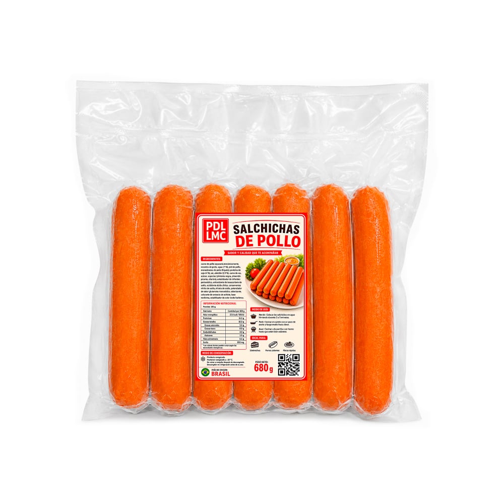 Salchichas de pollo PDL LMC (680 g / 1.49 lb) - Imagen 1