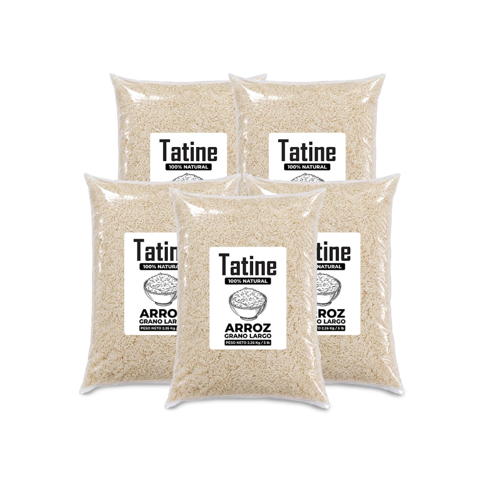 Arroz de grano largo Tatine (5 x 2.26 kg / 5 lb) - Imagen 1