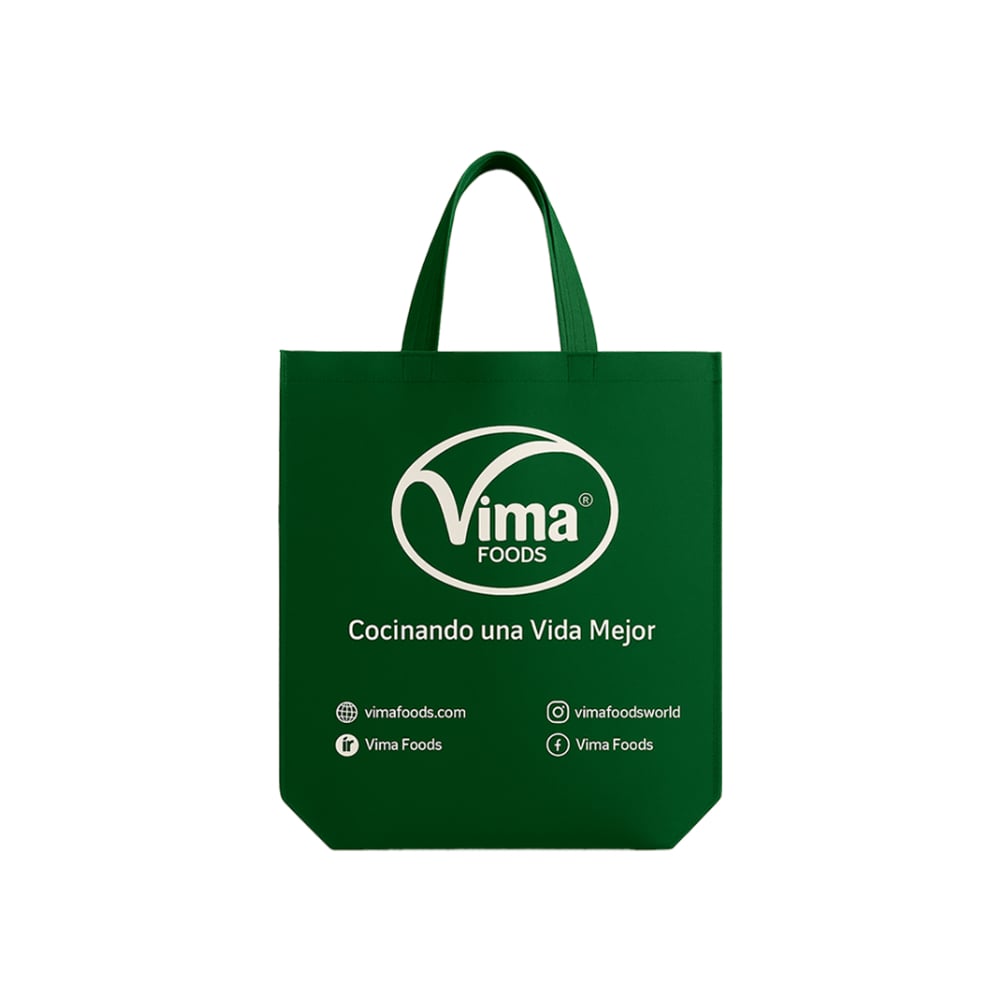 Bolsa de material no tejido verde VIMA (80 g) - Imagen 1