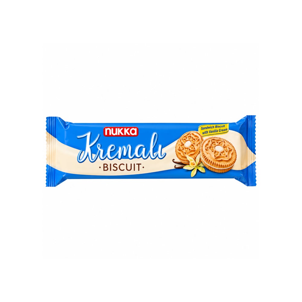 Galleta sándwich con crema de vainilla Kremali Nukka (56 g / 1.97 oz) - Imagen 1