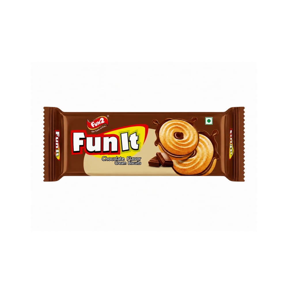 Galleta de crema con sabor a chocolate Fun It Fun2 (36 g / 1.27 oz) - Imagen 1