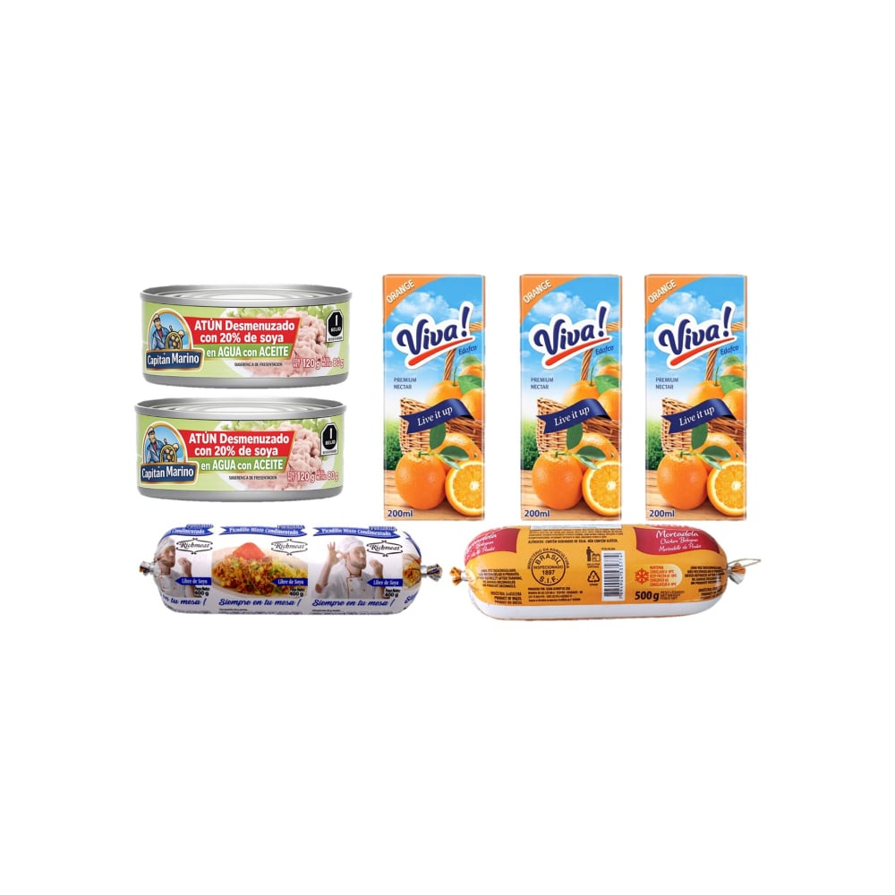 Combo mixto (atún, mortadela, picadillo y nectar) - Imagen 1