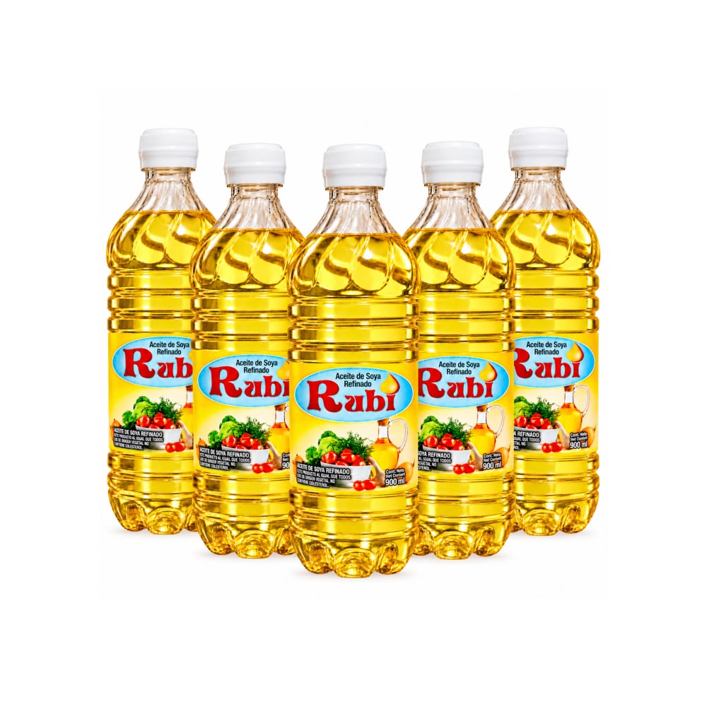 Aceite de soya refinado Rubi (5 x 900 ml) - Imagen 1