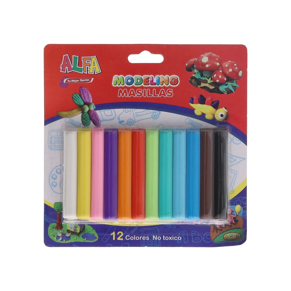 Plastilina de 12 colores ALFA - Imagen 1