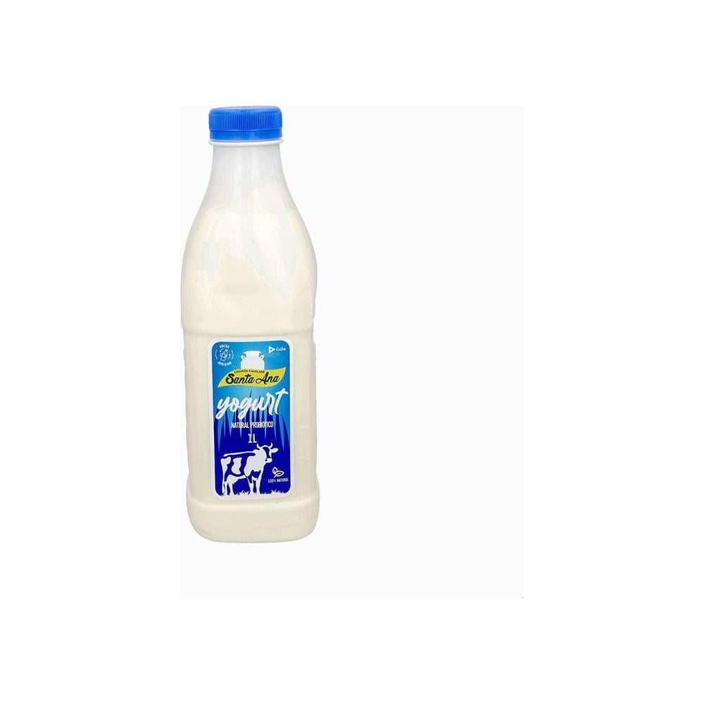 Yogurt probiótico natural Santa Ana (1 L) - Imagen 1
