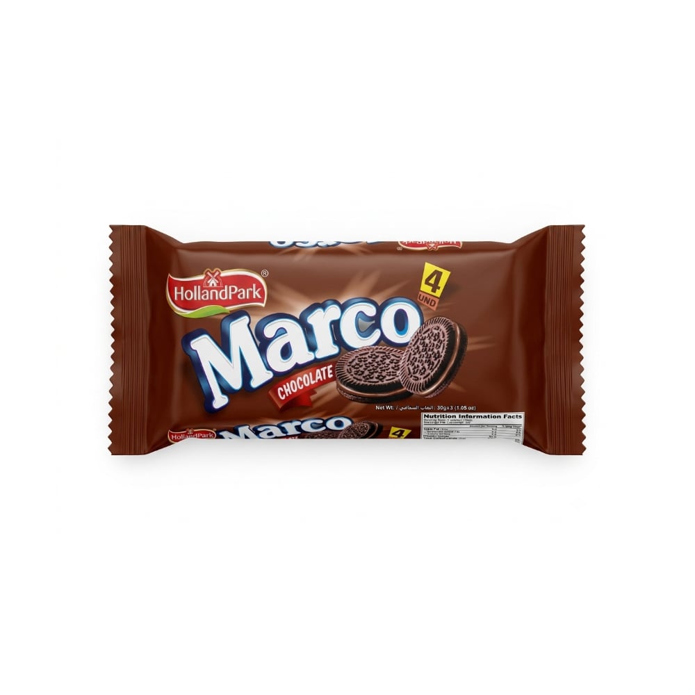 Galletas de chocolate rellenas con crema sabor chocolate Marco HollandPark (30 g / 1.05 oz) - Imagen 1
