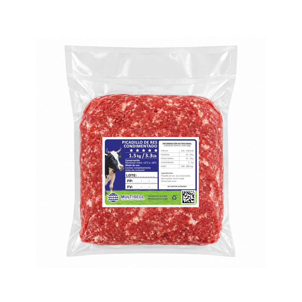 Picadillo de res condimentado Multisell (1.0 kg / 2.2 lb) - Imagen 1