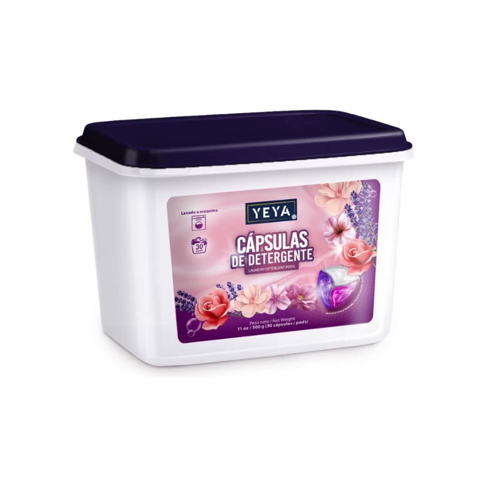 Cápsulas de detergente para lavar con aroma rosa y lavanda YEYA (300 g / 11 oz) - Imagen 1