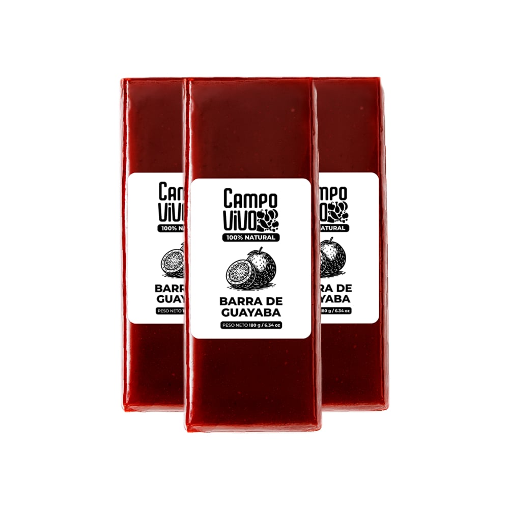 Barra de guayaba Campo Vivo (3 x 180 g / 6.34 oz) - Imagen 1
