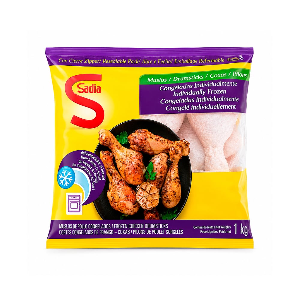 Muslos de pollo congelados Sadia (1 kg / 2.2 lb) - Imagen 1