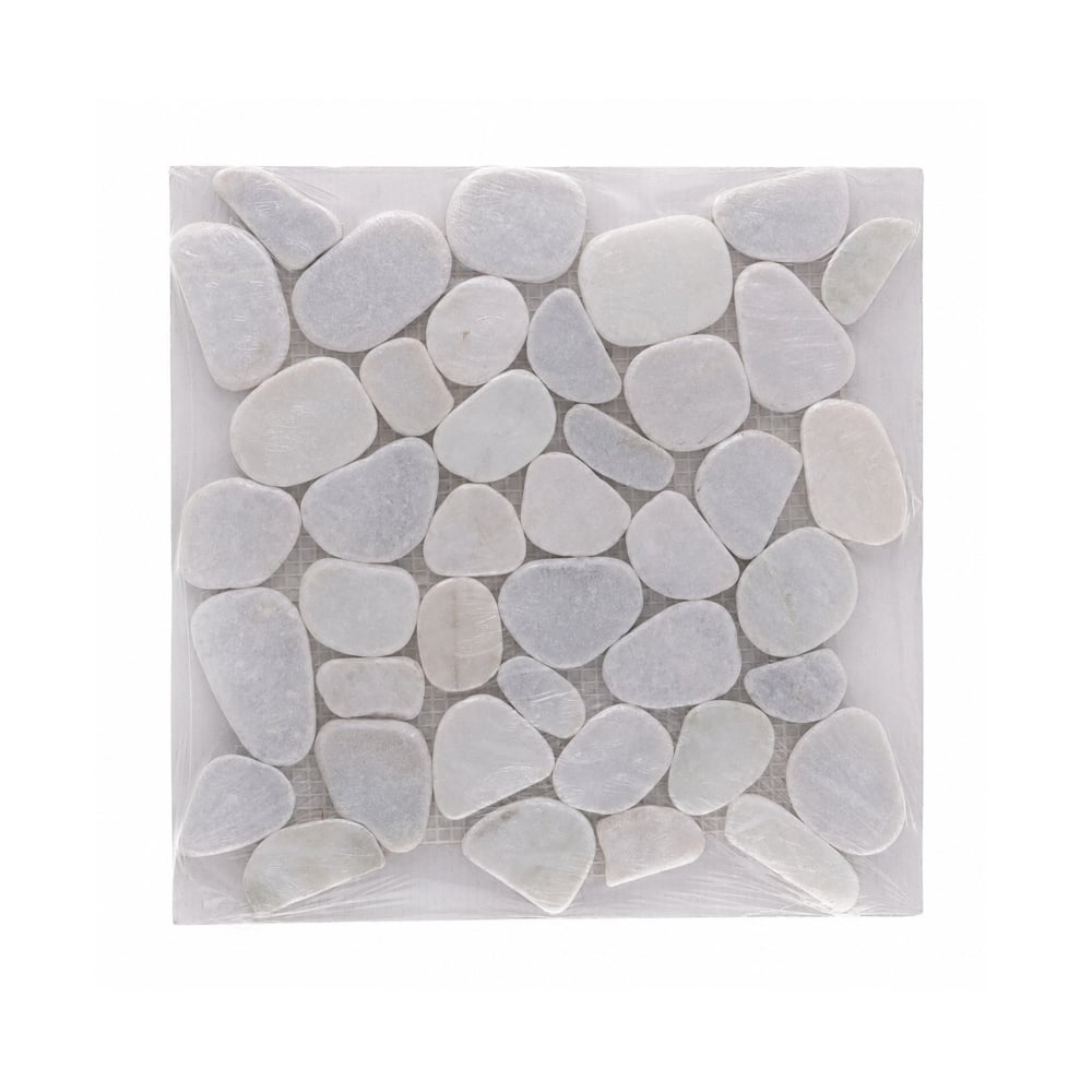 Caja de losas - Mosaico Glacier White 27 x 27 cm – piedra natural Zeric (10 U) - Imagen 1