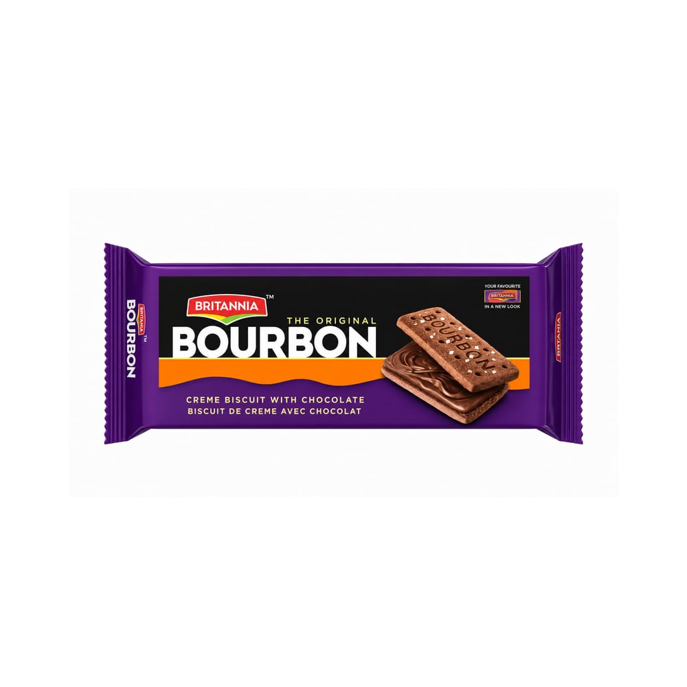 Galletas con crema de chocolate Britannia Bourbon (97 g / 3.42 oz) - Imagen 1