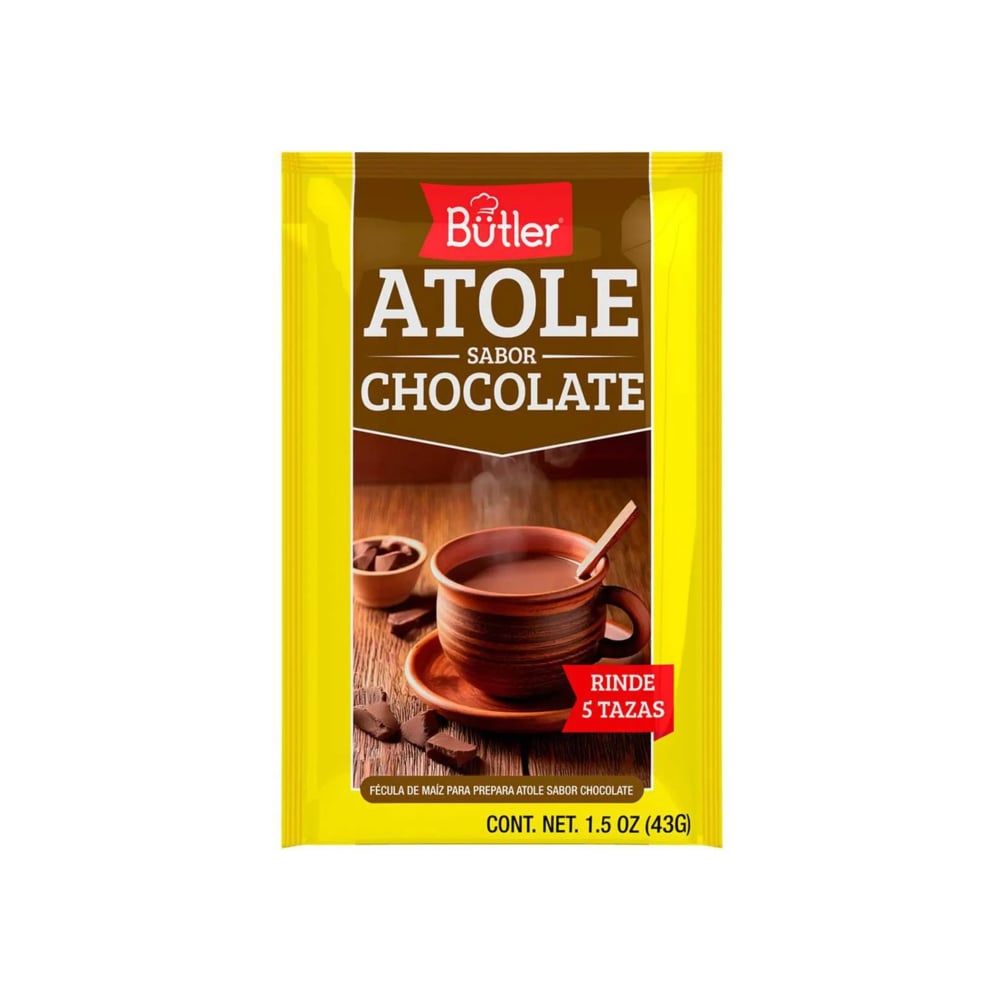 Fécula de maíz para preparar atole sabor chocolate Bütler (43 g / 1.5 oz) - Imagen 1