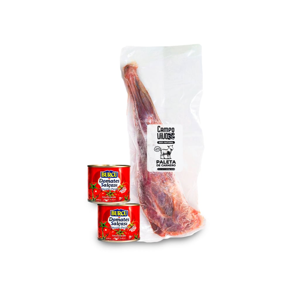 Combo básico para paleta de carnero: Pasta de tomate Burcu + Paleta de carnero Campo Vivo - Imagen 1