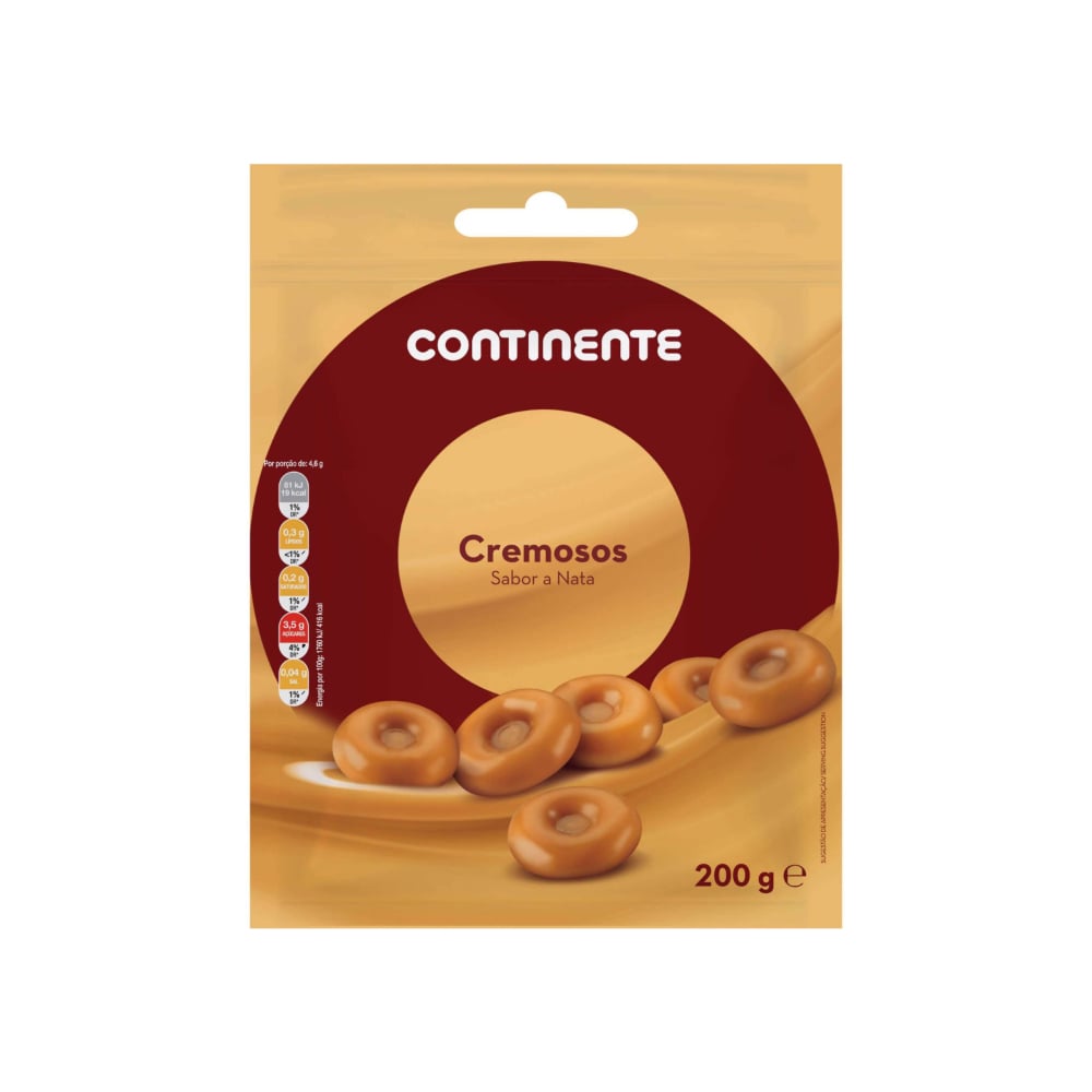 Caramelos duros de mantequilla y sabor a nata Continente (200 g / 7.05 oz) - Imagen 1