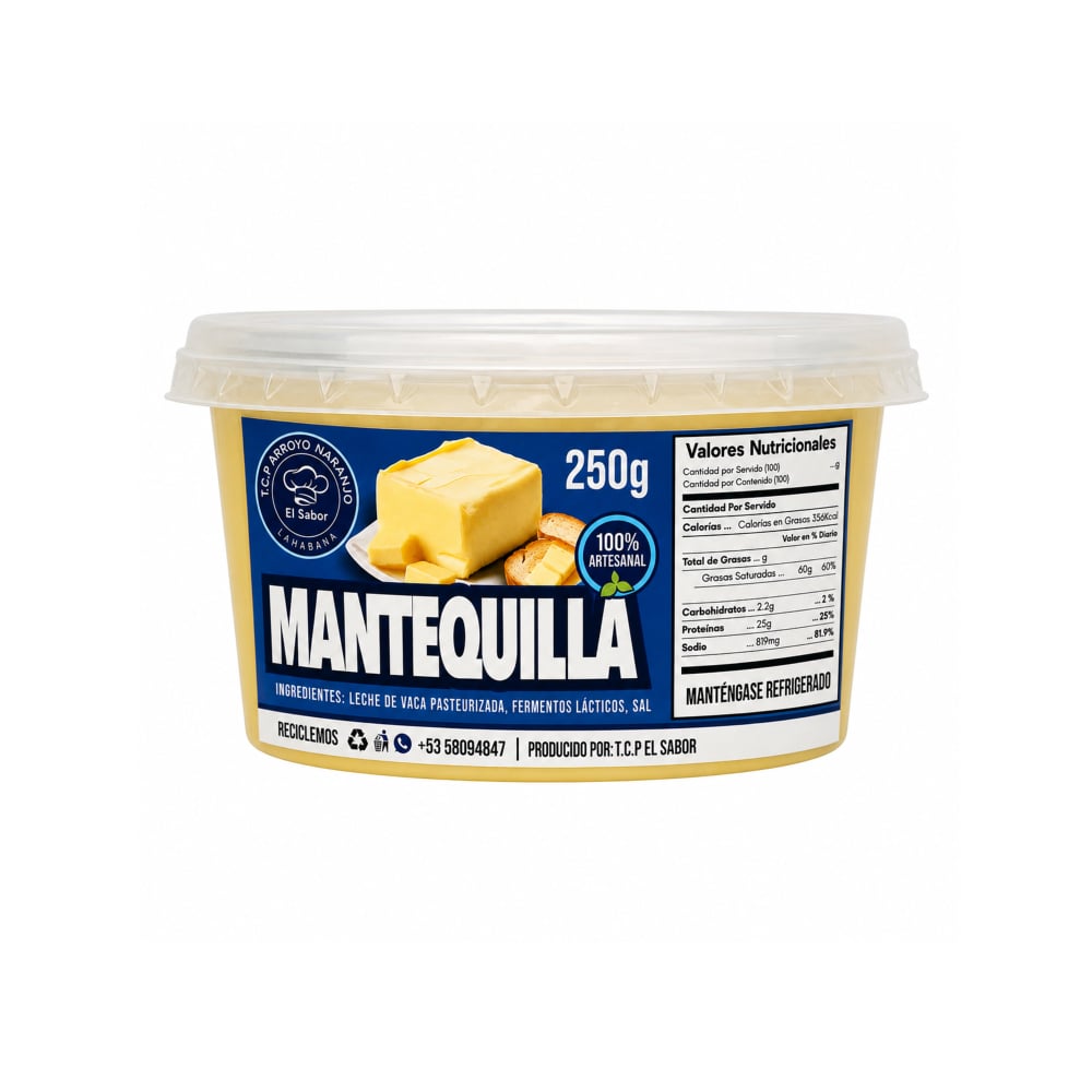 Mantequilla con sal El Sabor (250 g / 8.82 oz) - Imagen 1