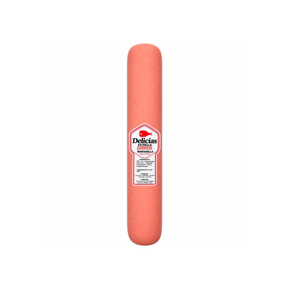 Mortadella línea económica Delicias Estrella (420 g / 14.81 oz) - Imagen 1