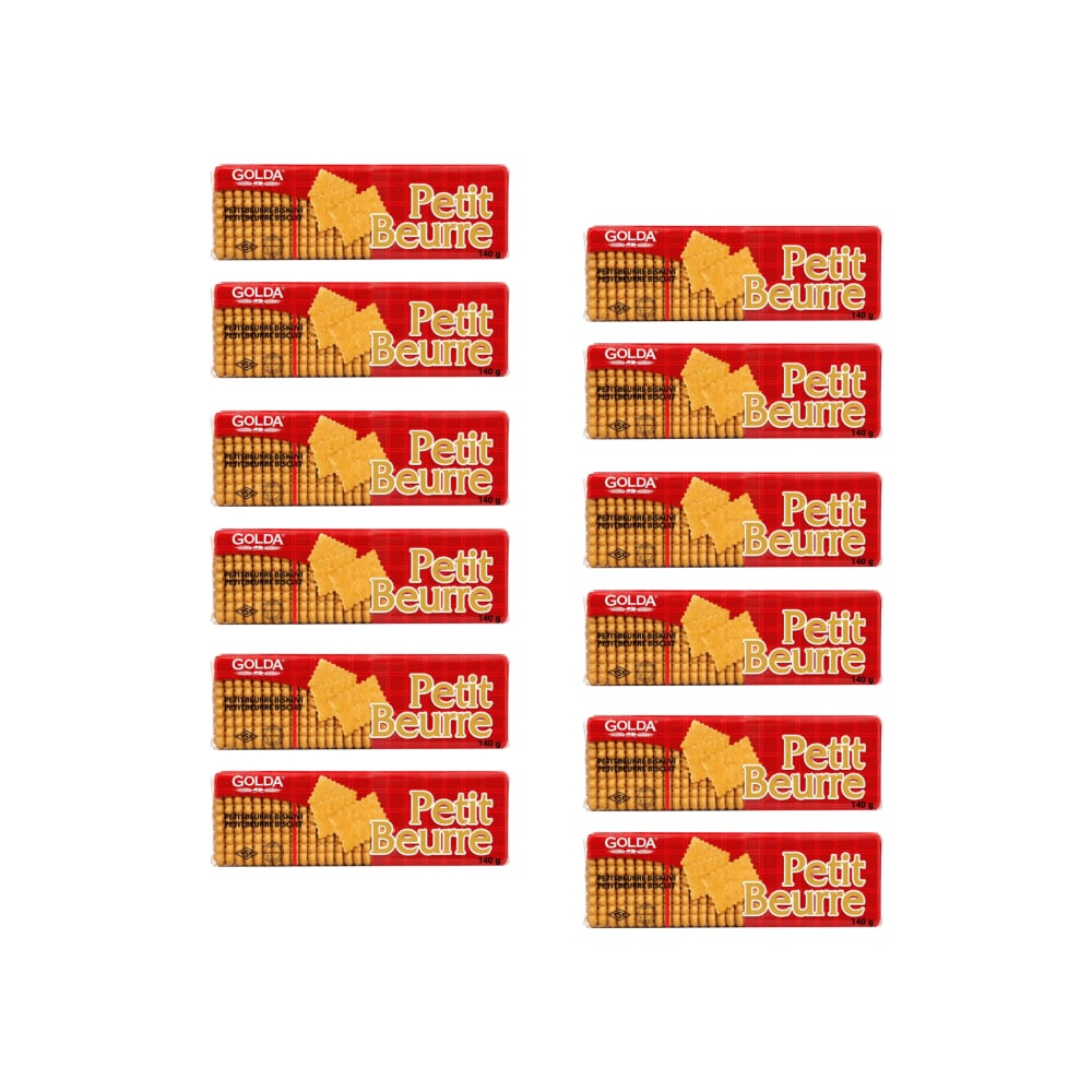 Galletas lechosas Petit Beurre Golda (12 x 140 g / 4.93 oz) - Imagen 1