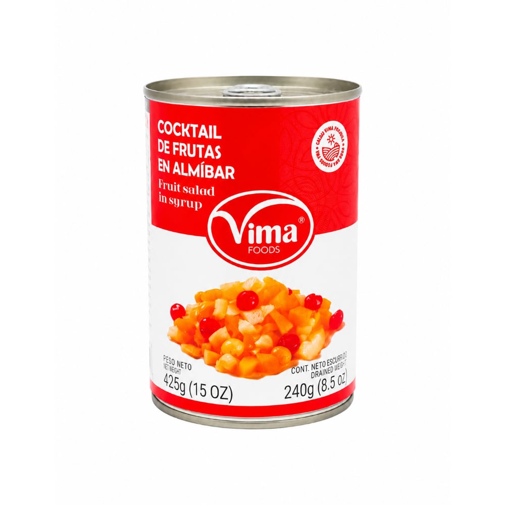 Cóctel de frutas en almíbar Vima Foods (425 g / 15 oz) - Imagen 1