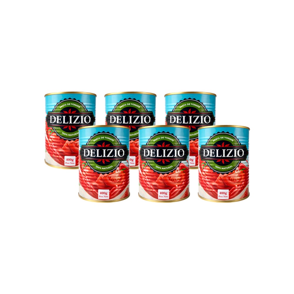 Pasta de Tomate Delizio (6 X 400 g / 14.1 oz) - Imagen 1