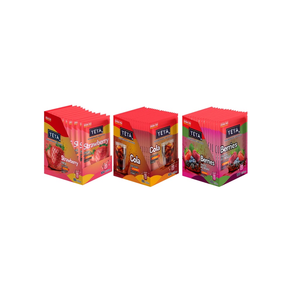 Refresco instantáneo sabor: frutos del bosque + cola + fresa - Imagen 1