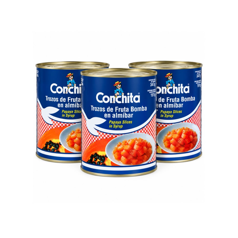 Trozos de fruta bomba en almíbar Conchita (3 x 3.47 kg / 7.66 lb) - Imagen 1