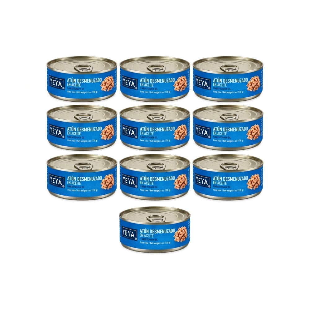 Atún desmenuzado en aceite YEYA (10 x 170 g / 6 oz) - Imagen 1