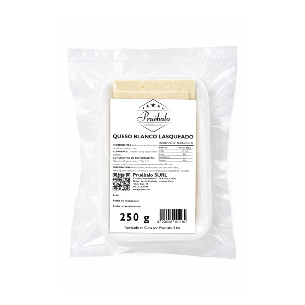 Queso blanco lasqueado Pruébalo (250 g / 8.82 oz) - Imagen 1