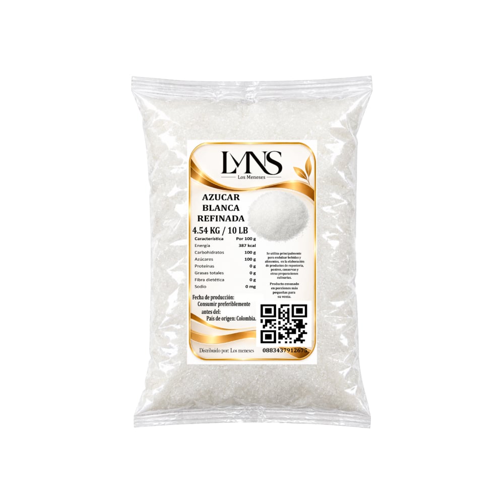 Azúcar blanca refina Los Meneses (4.54 kg / 10 lb) - Imagen 1