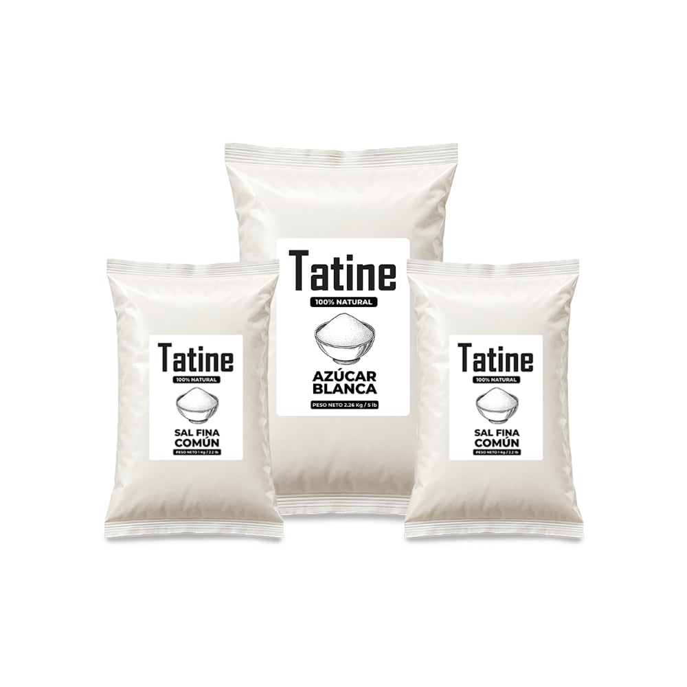 Combo dulce y salado Tatine #6: Sal fina común Tatine + Azúcar blanca Tatine - Imagen 1
