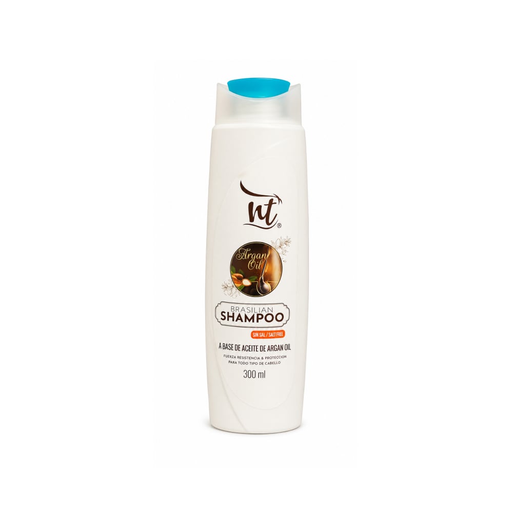 Champú brasileño a base de aceite de argan sin sal NT (300 ml / 10.58 fl.oz) - Imagen 1