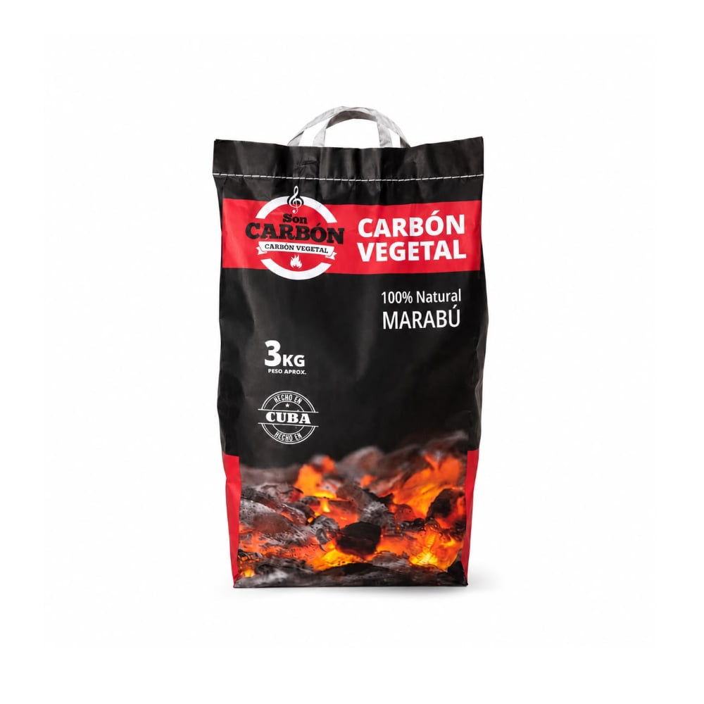 Carbón vegetal de Marabú Son Carbón (3 kg / 6.6 lb) - Imagen 1