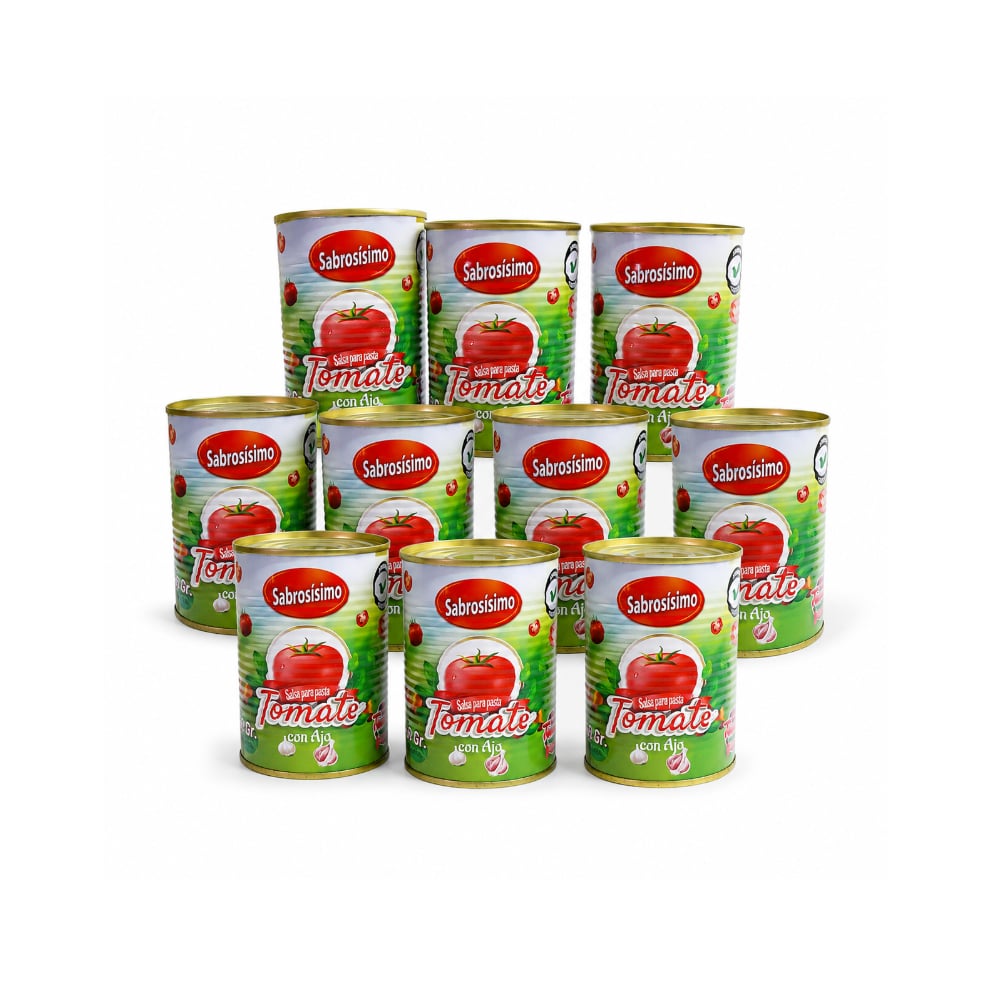 Combo Salsa de Tomate condimentada para pasta (10 x 400 g /14.10 oz) - Imagen 1