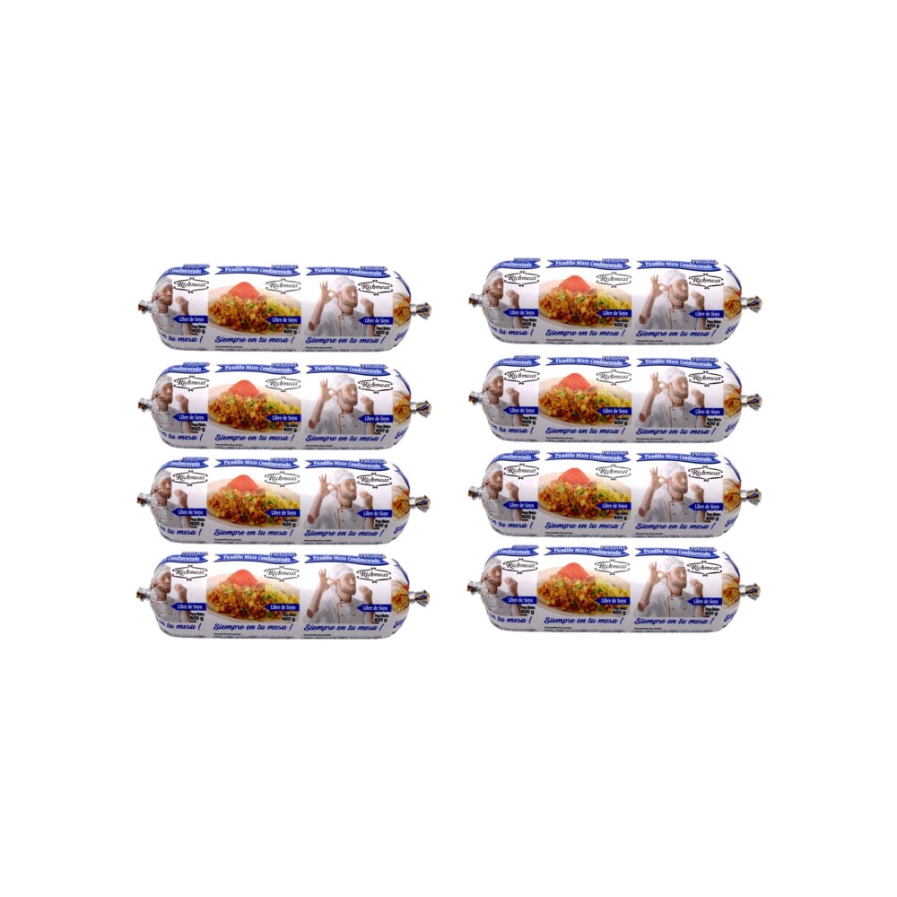 Picadillo mixto condimentado de pollo y cerdo El Cocinerito Richmeat (8 x 400 g / 14.10 oz) - Imagen 1
