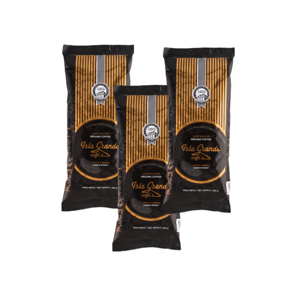 Café tostado y molido Isla Grande (3 x 250 g / 8.81 oz) - Imagen 1