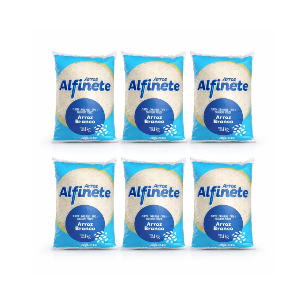Arroz blanco Alfinete (6 x 1 kg / 2.2 lb) - Imagen 1