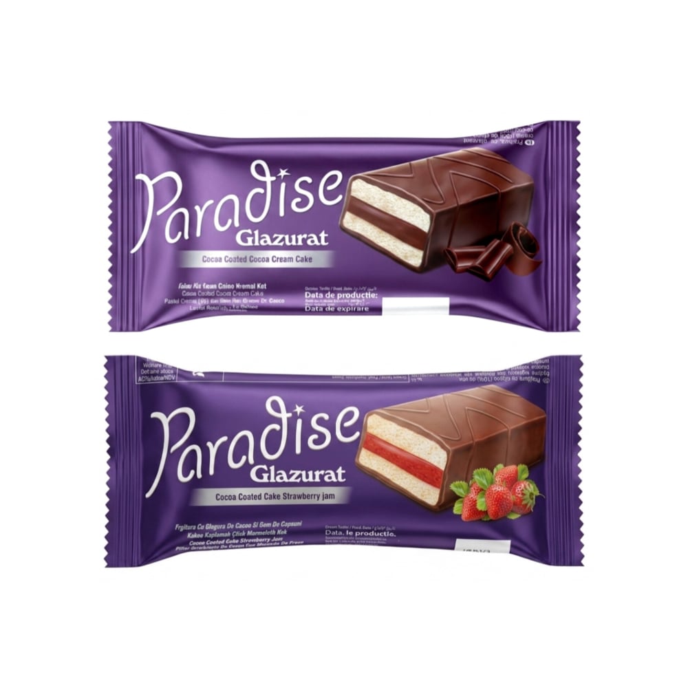 Pastelitos relleno de crema de fresa y chocolate con cobertura de chocolate Paradise Simsek - Imagen 1