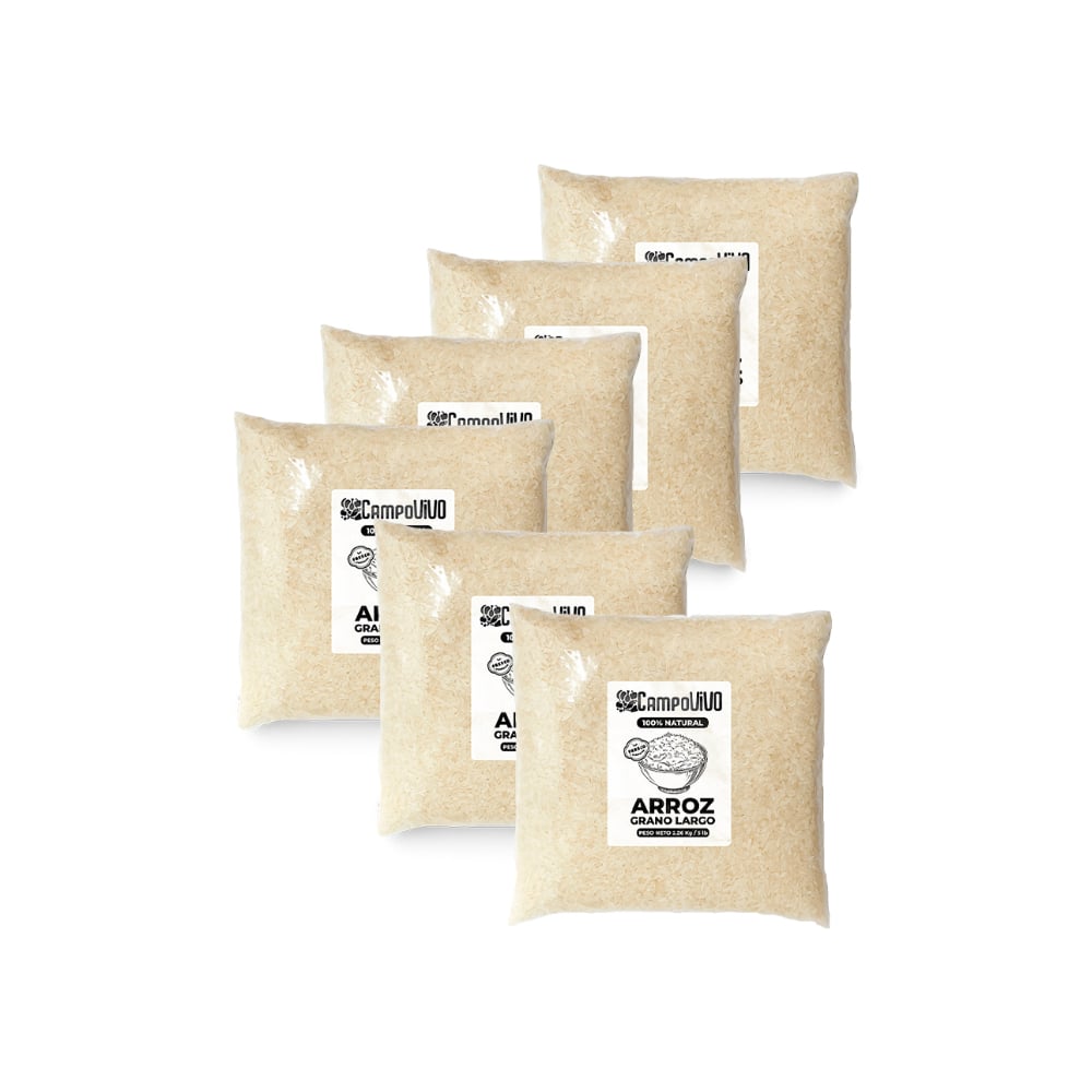 Arroz de grano largo Campo Vivo (6 x 2.26 kg / 5 lb) - Imagen 1