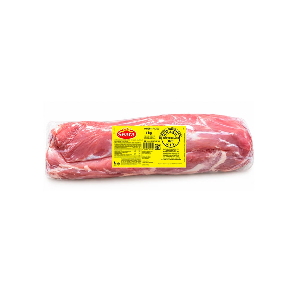 Solomillo de cerdo congelado sin hueso Seara (1 kg / 2.2 lb) - Imagen 1