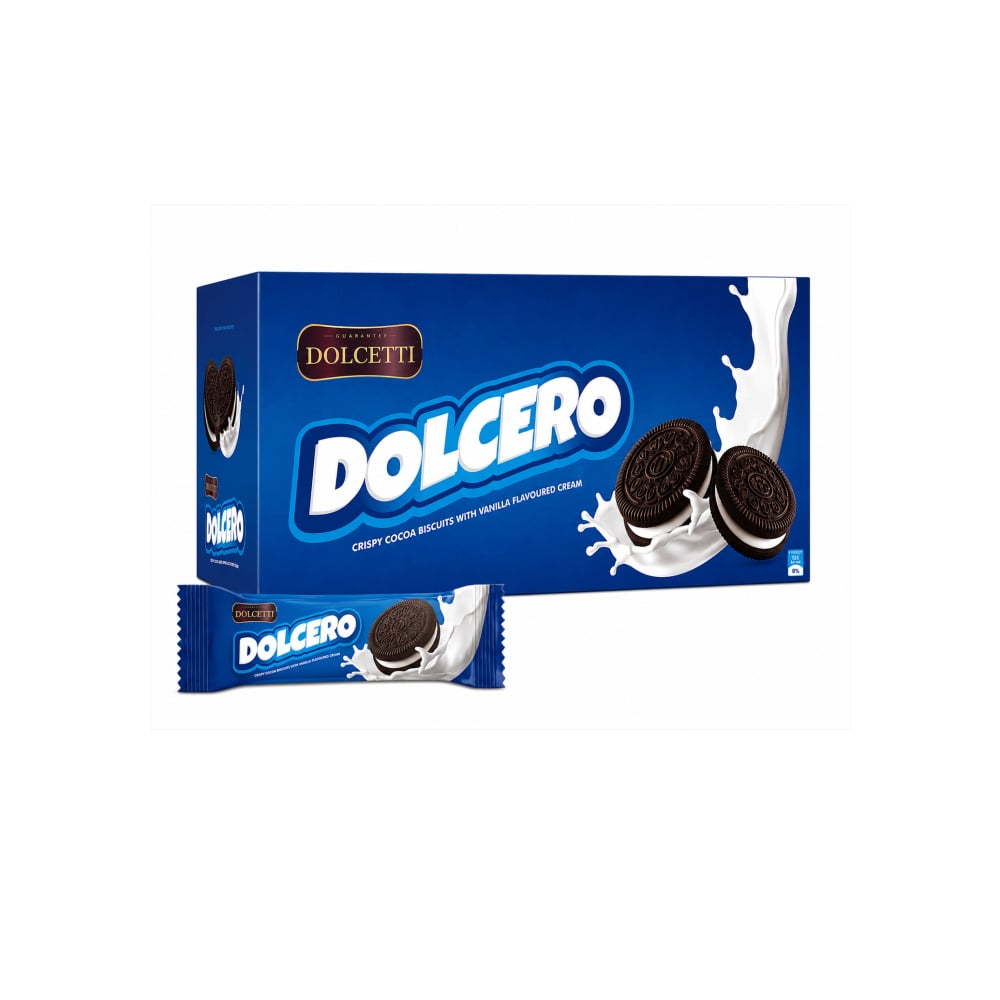 Galleta crujiente de cacao con crema de vainilla Dolcero Dolcetti (24 x 56 g / 1.97 oz) - Imagen 1