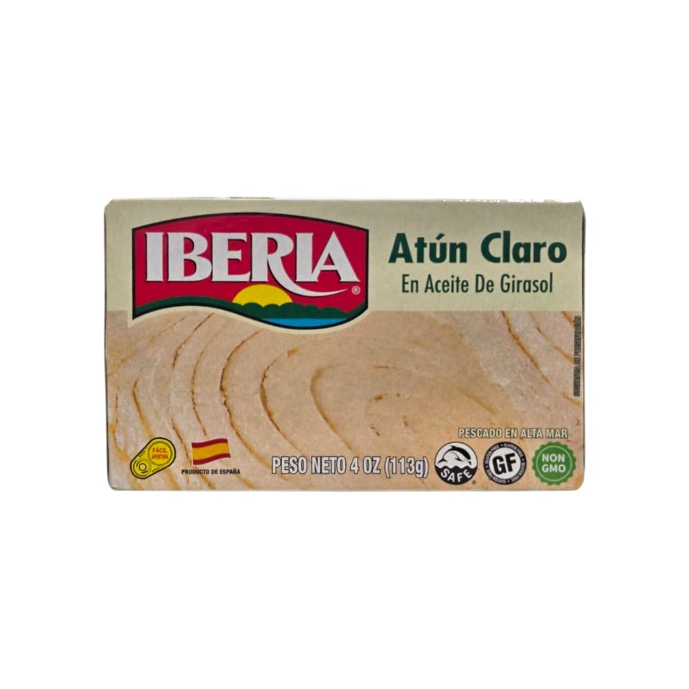 Atún claro en aceite de girasol Iberia (113 g / 4 oz) - Imagen 1