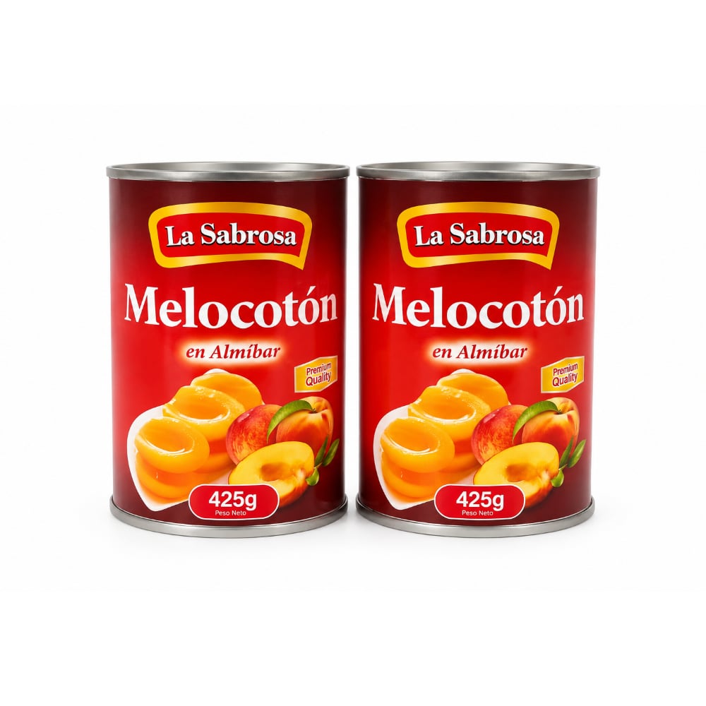 Melocotón en almíbar La Sabrosa ( 2 x 425 g / 14.99 oz) - Imagen 1