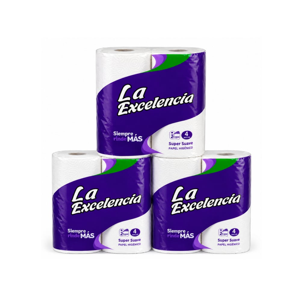 Papel Sanitario La Excelencia (3 x 4 U) - Imagen 1